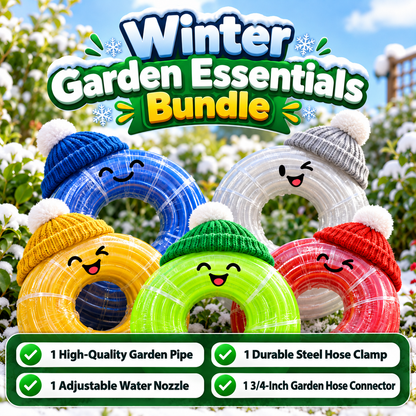 Winter Garden Essentials Bundle | Garden Pipe + Nozzle + Clamp + Connector