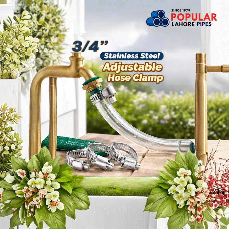 3/4'' Stainless Steel Adjustable Hose Clamp
