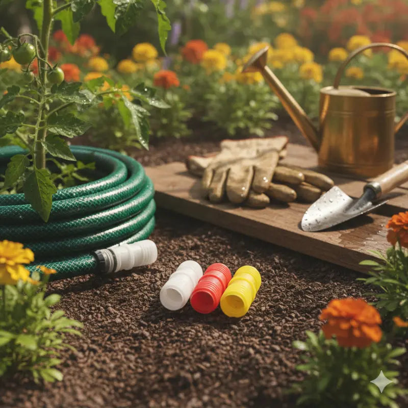 3/4 Inch Garden Pipe Hose Connector | Durable Multi-Color Water Pipe Joiner PVC