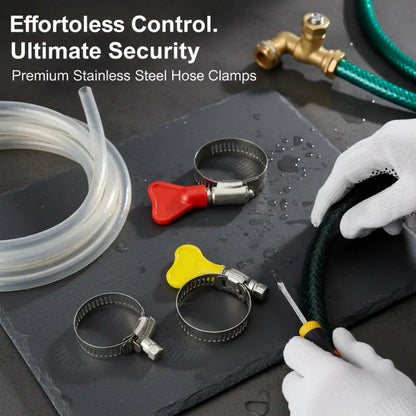 Popular Adjustable 3/4" Garden Pipe Clamp – Strong Plastic Butterfly Clip for Hose & Pipe Fixing