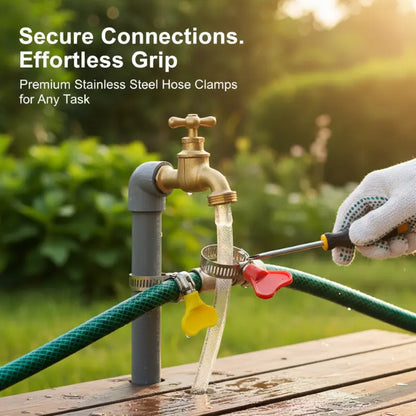 Popular Adjustable 3/4" Garden Pipe Clamp – Strong Plastic Butterfly Clip for Hose & Pipe Fixing