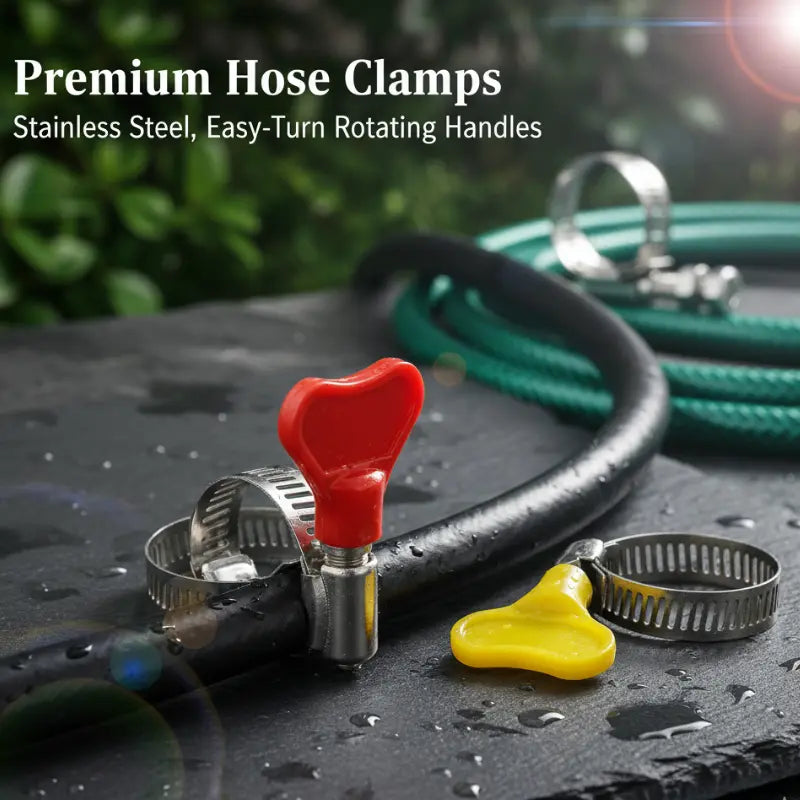 Popular Adjustable 3/4" Garden Pipe Clamp – Strong Plastic Butterfly Clip for Hose & Pipe Fixing