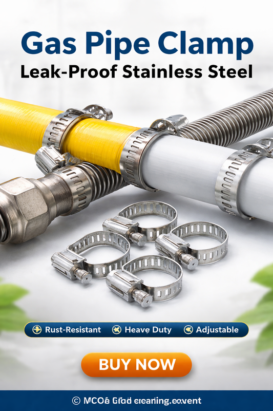Gas Pipe Clamp Leak-Proof Stainless Steel