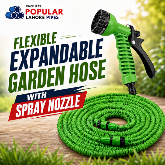 100ft Flexible Expandable Garden Hose with Spray Nozzle