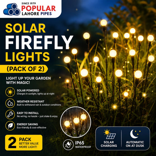 Solar Firefly Lights (Pack of 2) – Waterproof LED Garden Lights