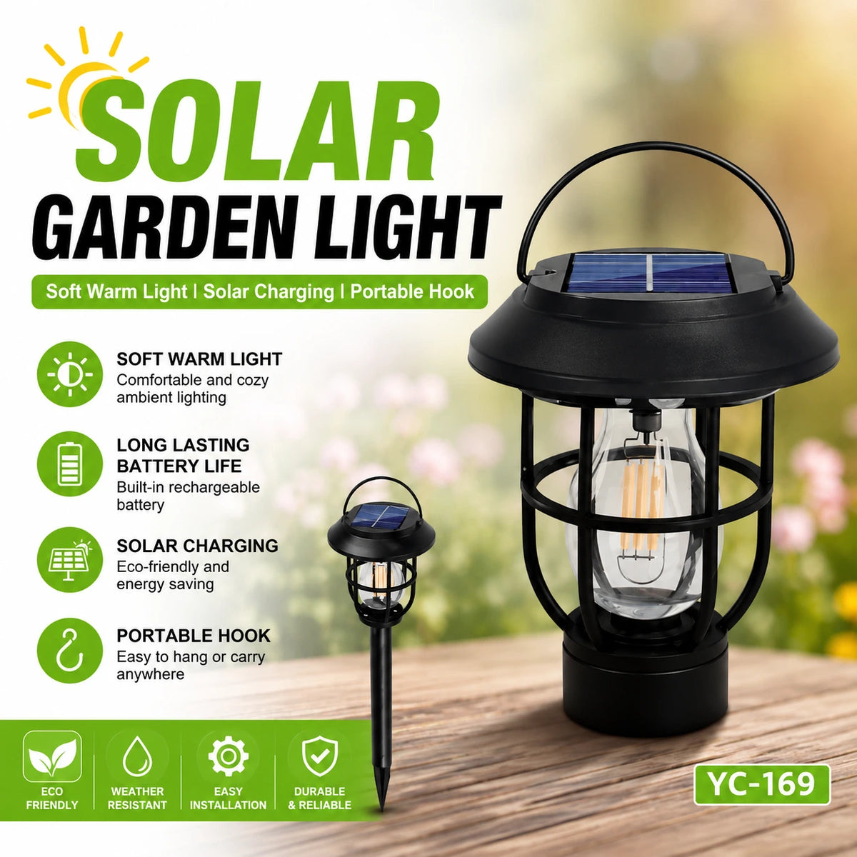 Solar garden light price 