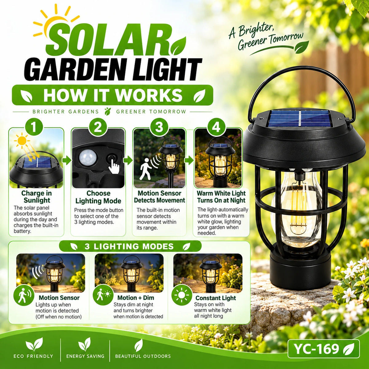 Solar light for garden