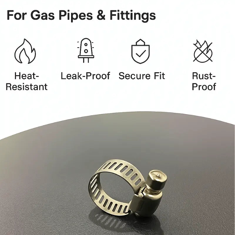 Gas Pipe Clamp Leak-Proof Stainless Steel