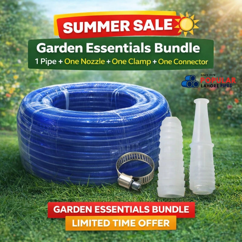 Garden Essentials Bundle –  Pipe + One Nozzle +One Clamp + One Connector