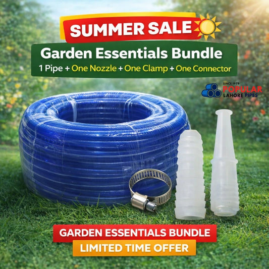 Garden Essentials Bundle –  Pipe + One Nozzle +One Clamp + One Connector