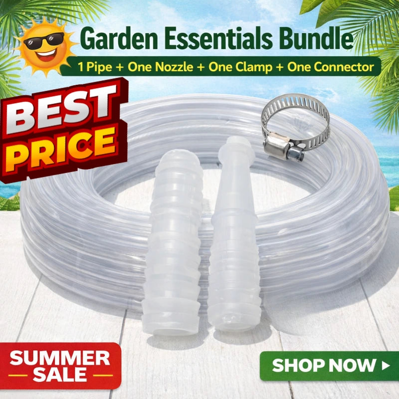Garden Essentials Bundle –  Pipe + One Nozzle +One Clamp + One Connector