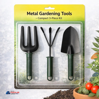 Metal Gardening Tools – Compact 3-Piece Kit