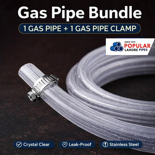 Gas Pipe Bundle with Steel Clamp | Safe & Durable Connection Set