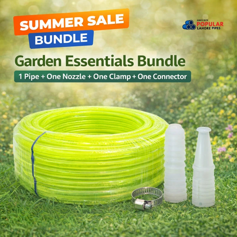 Garden Essentials Bundle –  Pipe + One Nozzle +One Clamp + One Connector